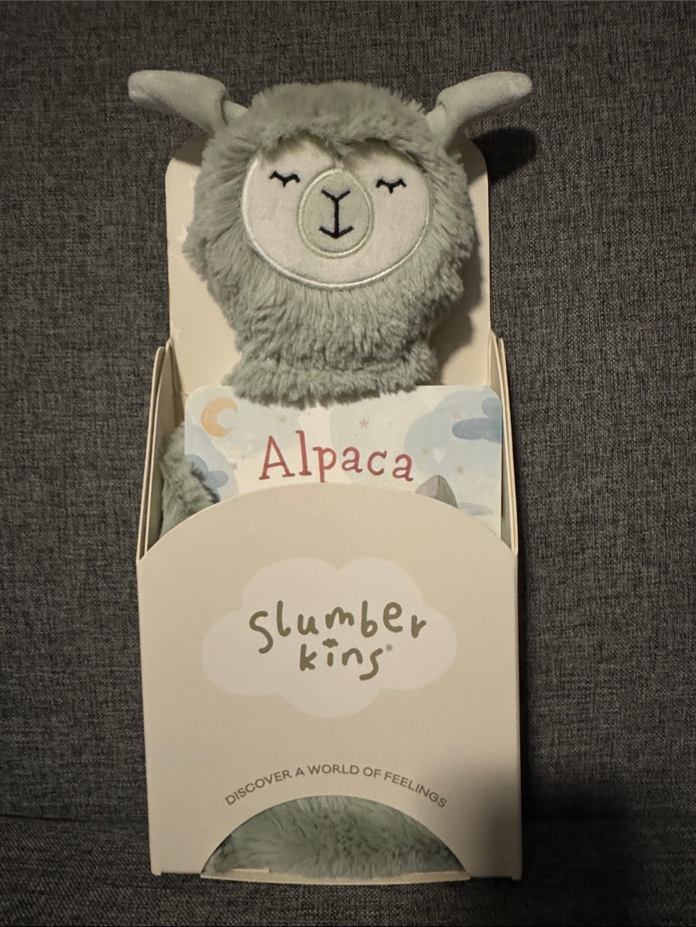 Slumberkins Alpaca Plush and Board Book Set - Sage Green
